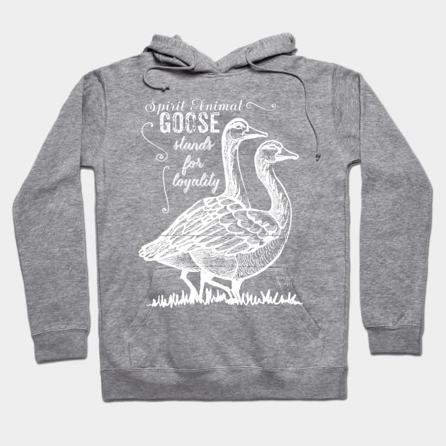 Spirit animal - goose - weiß Hoodie by mnutz